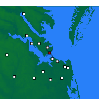 Nearby Forecast Locations - Hampton - Kaart