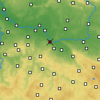 Nearby Forecast Locations - Kolín - Kaart