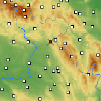 Nearby Forecast Locations - Náchod - Kaart