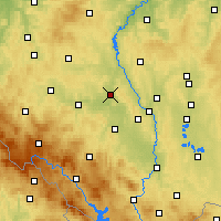 Nearby Forecast Locations - Písek - Kaart