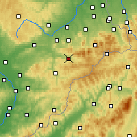 Nearby Forecast Locations - Rožnov pod Radhoštěm - Kaart