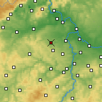 Nearby Forecast Locations - Slaný - Kaart