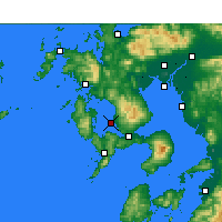 Nearby Forecast Locations - Nagasaki AP - Kaart