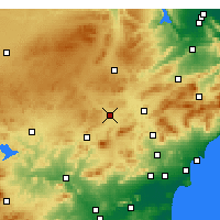 Nearby Forecast Locations - Yecla - Kaart