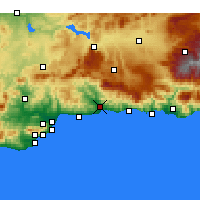 Nearby Forecast Locations - Vélez-Málaga - Kaart