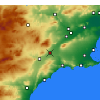 Nearby Forecast Locations - Totana - Kaart