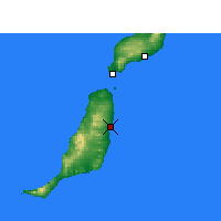 Nearby Forecast Locations - Puerto del Rosario - Kaart