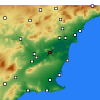 Nearby Forecast Locations - Orihuela - Kaart