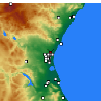 Nearby Forecast Locations - Moncada - Kaart