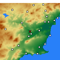 Nearby Forecast Locations - Molina de Segura - Kaart