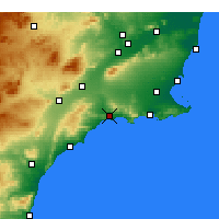 Nearby Forecast Locations - Mazarrón - Kaart