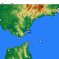 Nearby Forecast Locations - La Línea de la Concepción - Kaart