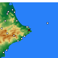 Nearby Forecast Locations - Jávea - Kaart
