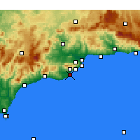 Nearby Forecast Locations - Fuengirola - Kaart