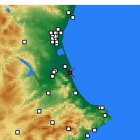 Nearby Forecast Locations - Cullera - Kaart