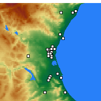 Nearby Forecast Locations - Quart de Poblet - Kaart