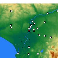 Nearby Forecast Locations - Coria del Río - Kaart