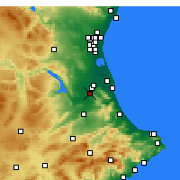 Nearby Forecast Locations - Carcaixent - Kaart