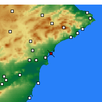 Nearby Forecast Locations - Santa Pola - Kaart