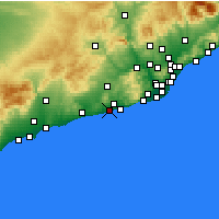 Nearby Forecast Locations - Vilanova i la Geltrú - Kaart