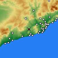 Nearby Forecast Locations - Vilafranca del Penedès - Kaart