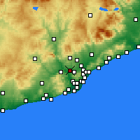 Nearby Forecast Locations - Rubi - Kaart