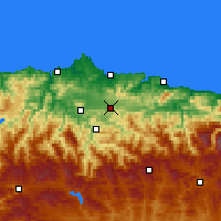 Nearby Forecast Locations - Pola de Siero - Kaart
