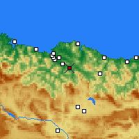 Nearby Forecast Locations - Galdakao - Kaart