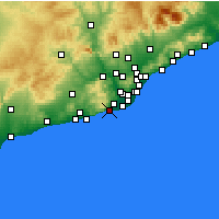Nearby Forecast Locations - Castelldefels - Kaart