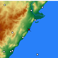 Nearby Forecast Locations - Benicarló - Kaart