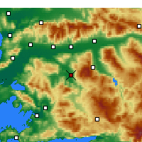 Nearby Forecast Locations - Çine - Kaart