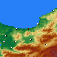 Nearby Forecast Locations - Akçakoca - Kaart