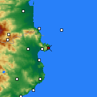 Nearby Forecast Locations - Cadaqués - Kaart