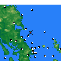 Nearby Forecast Locations - Hen and Chicken-eilanden - Kaart