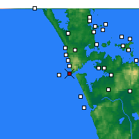 Nearby Forecast Locations - Manukau Harbour Entrance - Kaart