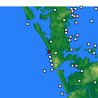 Nearby Forecast Locations - Muriwai - Kaart