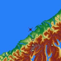 Nearby Forecast Locations - Ōkārito - Kaart