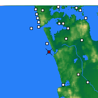 Nearby Forecast Locations - Port Waikato - Kaart