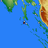 Nearby Forecast Locations - Ćunski - Kaart