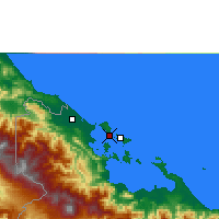 Nearby Forecast Locations - Bocas del Toro - Kaart