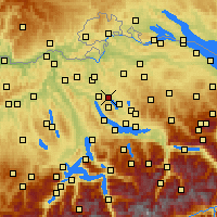 Nearby Forecast Locations - Dübendorf - Kaart