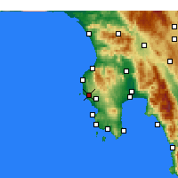 Nearby Forecast Locations - Gargalianoi - Kaart