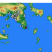 Nearby Forecast Locations - Laurion - Kaart