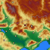 Nearby Forecast Locations - Kato Nevrokopi - Kaart