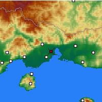 Nearby Forecast Locations - Vistonida - Kaart
