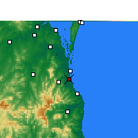 Nearby Forecast Locations - Gold Coast - Kaart