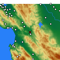 Nearby Forecast Locations - Hollister - Kaart