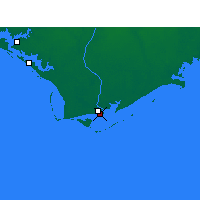 Nearby Forecast Locations - Apalachicola - Kaart