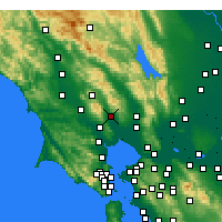 Nearby Forecast Locations - Sonoma - Kaart