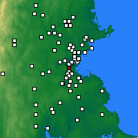 Nearby Forecast Locations - Brookline - Kaart